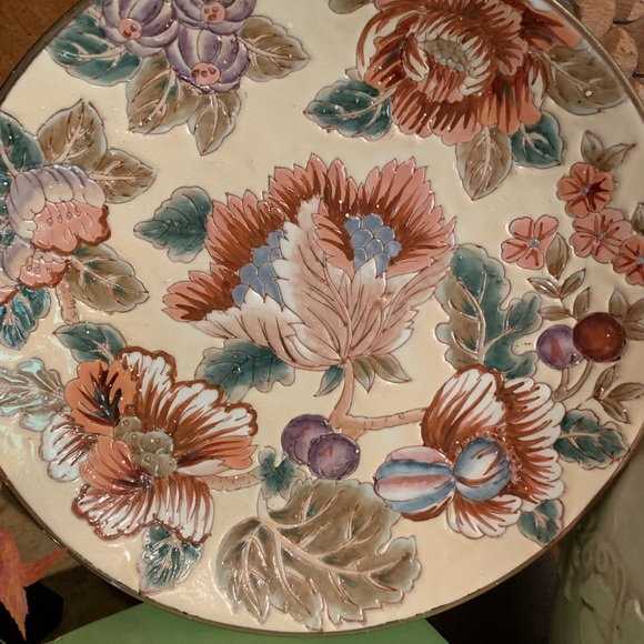 Vintage 2pc set of Andrea hand painted plate by Sadek! Stunning - Picture 6 of 13